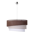 Duolla - Κρεμαστό φωτιστικό οροφής TRIO 1xE27/40W/230V διάμετρος 45 cm καφέ/μπεζ/λευκό