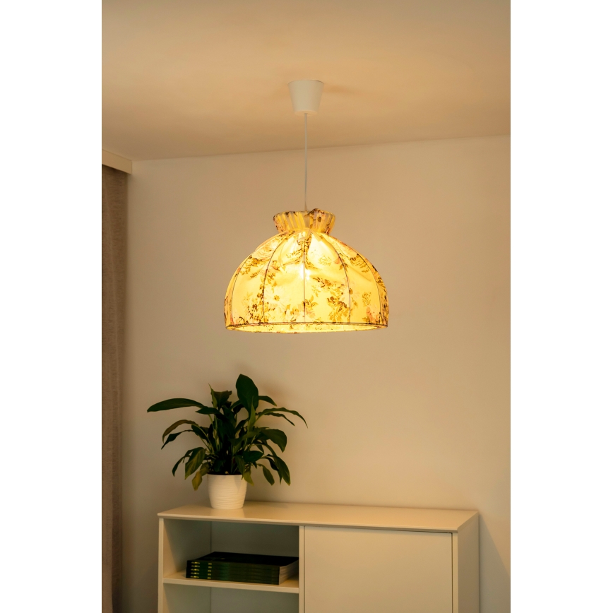 Duolla - Κρεμαστό φωτιστικό οροφής VIOLIN 1xE27/40W/230V διάμετρος 38 cm τριανταφυλλί