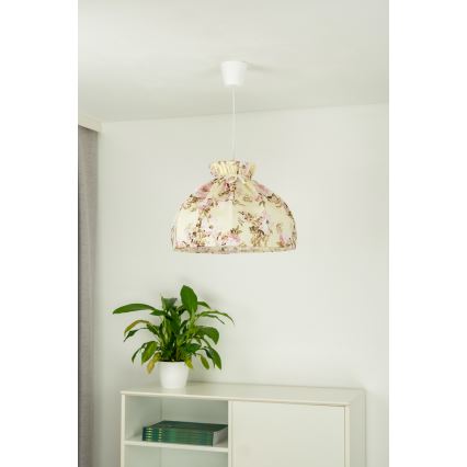 Duolla - Κρεμαστό φωτιστικό οροφής VIOLIN 1xE27/40W/230V διάμετρος 38 cm τριανταφυλλί