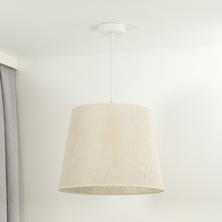 Duolla - Κρεμαστό φωτιστικό οροφής YUTE 1xE27/15W/230V διάμετρος 38 cm γκρι