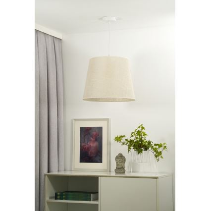 Duolla - Κρεμαστό φωτιστικό οροφής YUTE 1xE27/15W/230V διάμετρος 38 cm γκρι