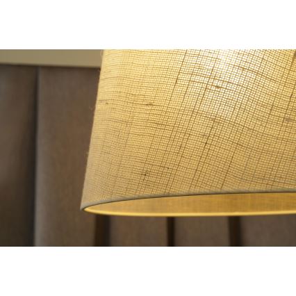 Duolla - Κρεμαστό φωτιστικό οροφής YUTE 1xE27/15W/230V διάμετρος 38 cm γκρι