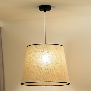 Duolla - Κρεμαστό φωτιστικό οροφής YUTE 1xE27/15W/230V διάμετρος 38 cm γκρι/μαύρο