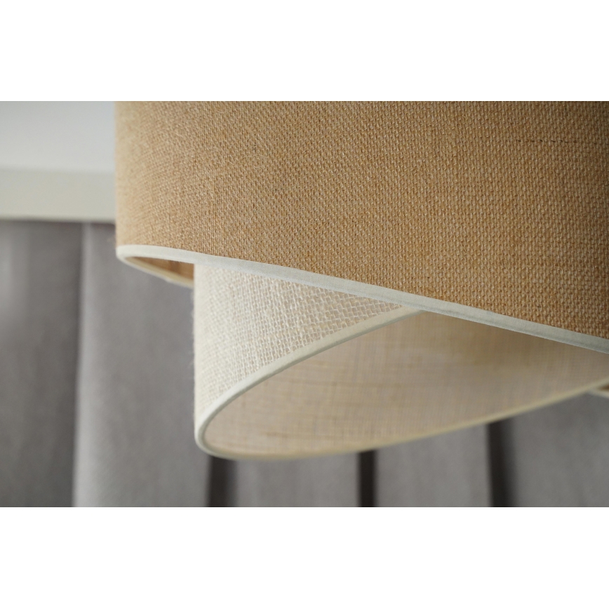 Duolla - Κρεμαστό φωτιστικό οροφής YUTE CELLO 1xE27/15W/230V διάμετρος 45 cm καφέ/γκρι