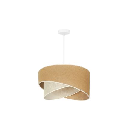 Duolla - Κρεμαστό φωτιστικό οροφής YUTE CELLO 1xE27/15W/230V διάμετρος 45 cm καφέ/γκρι