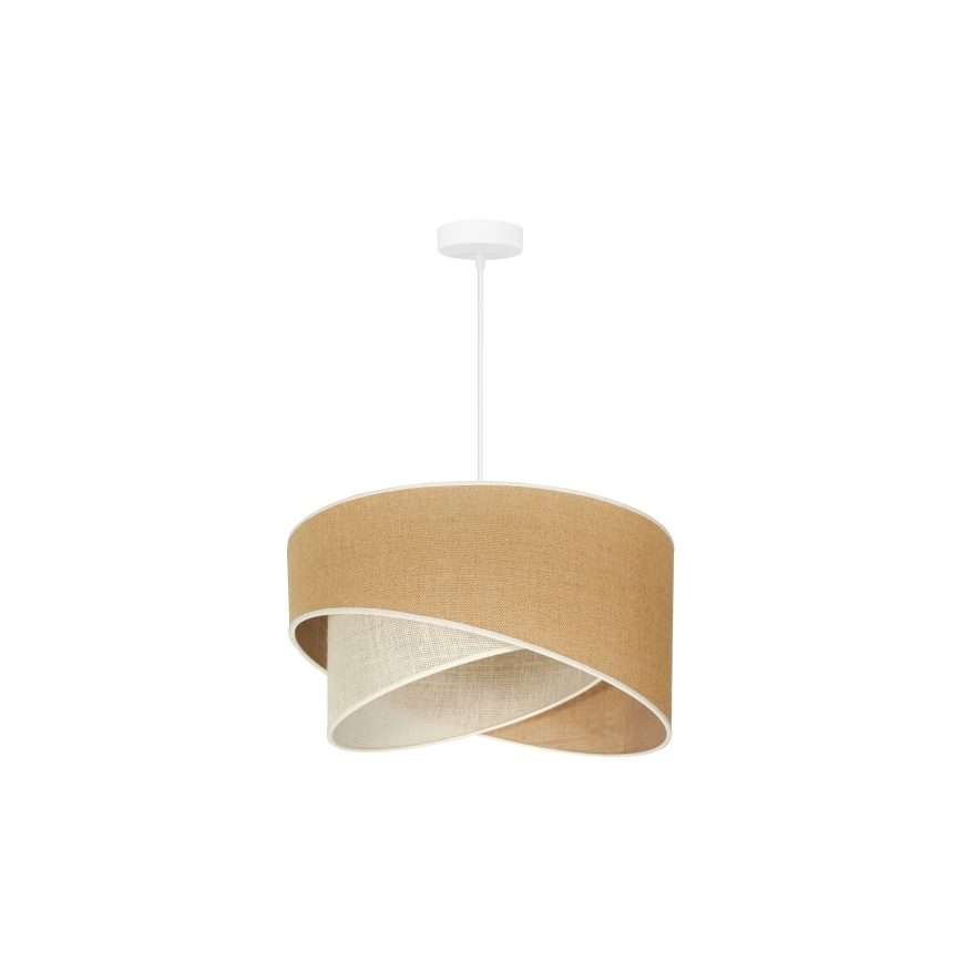 Duolla - Κρεμαστό φωτιστικό οροφής YUTE CELLO 1xE27/15W/230V διάμετρος 45 cm καφέ/γκρι