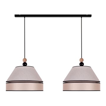 Duolla - Κρεμαστό φωτιστικό οροφής AVIGNON 2xE27/15W/230V μπεζ