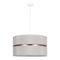 Duolla - Κρεμαστό φωτιστικό οροφής DUO 1xE27/15W/230V διάμετρος 40 cm κρεμ/χρυσό