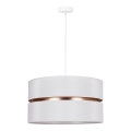 Duolla - Κρεμαστό φωτιστικό οροφής DUO 1xE27/15W/230V διάμετρος 40 cm λευκό/χρυσό