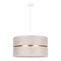 Duolla - Κρεμαστό φωτιστικό οροφής DUO 1xE27/15W/230V διάμετρος 40 cm λευκό/χρυσό