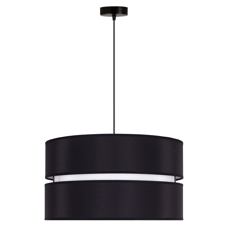 Duolla - Κρεμαστό φωτιστικό οροφής DUO 1xE27/15W/230V διάμετρος 40 cm μαύρο/λευκό