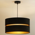 Duolla - Κρεμαστό φωτιστικό οροφής DUO 1xE27/15W/230V διάμετρος 40 cm μαύρο/χρυσό