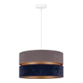 Duolla - Κρεμαστό φωτιστικό οροφής DUO 1xE27/15W/230V διάμετρος 40 cm μπλε