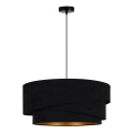Duolla - Κρεμαστό φωτιστικό οροφής KOBO 1xE27/15W/230V διάμετρος 45 cm μαύρο/χρυσό