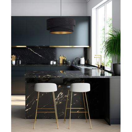Duolla - Κρεμαστό φωτιστικό οροφής KOBO 1xE27/15W/230V διάμετρος 45 cm μαύρο/χρυσό