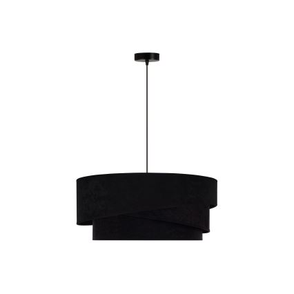 Duolla - Κρεμαστό φωτιστικό οροφής KOBO 1xE27/15W/230V διάμετρος 45 cm μαύρο/χρυσό