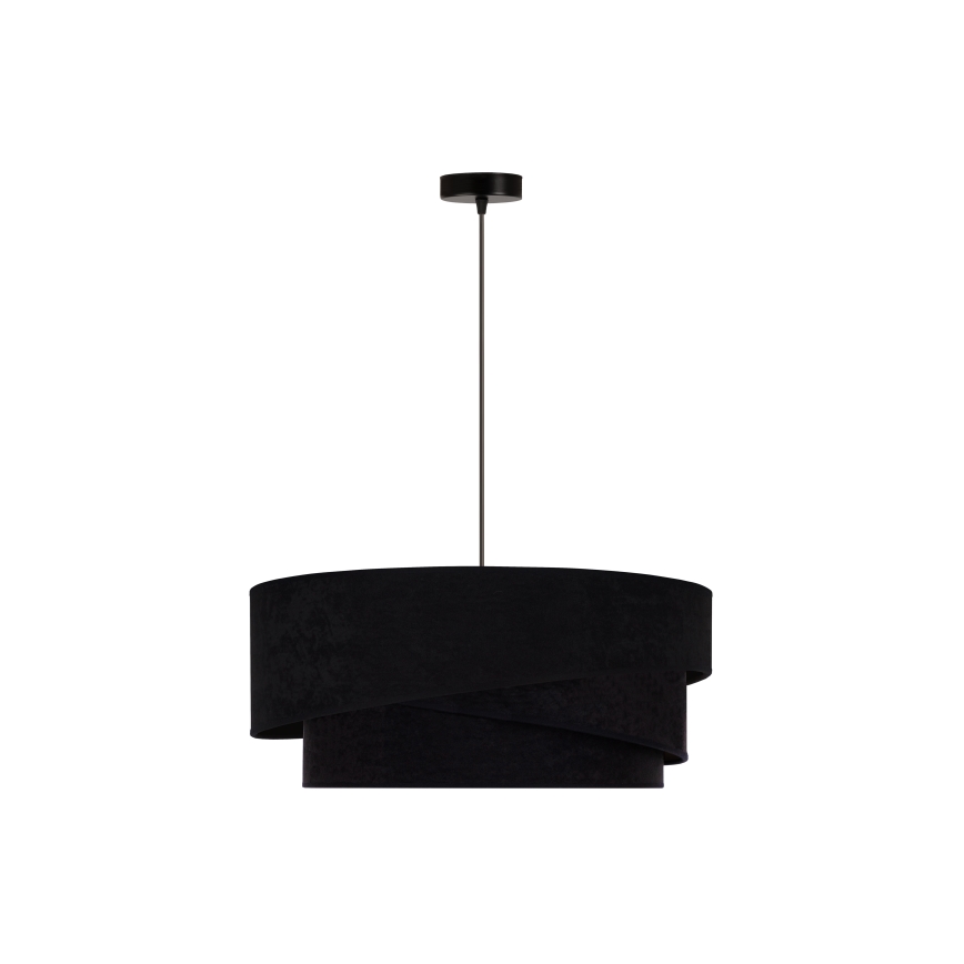 Duolla - Κρεμαστό φωτιστικό οροφής KOBO 1xE27/15W/230V διάμετρος 45 cm μαύρο/χρυσό