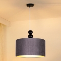 Duolla - Κρεμαστό φωτιστικό οροφής LYON 1xE27/15W/230V διάμετρος 40 cm γκρι