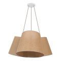 Duolla - Κρεμαστό φωτιστικό οροφής ROSSA 3xE27/15W/230V διάμετρος 75 cm καφέ