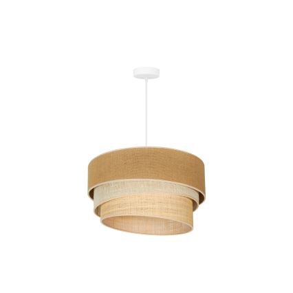 Duolla - Κρεμαστό φωτιστικό οροφής YUTE TRIO 1xE27/15W/230V διάμετρος 45 cm καφέ/γκρι/μπεζ