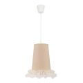 Duolla - Παιδικό κρεμαστό φωτιστικό οροφής BALLET 1xE27/40W/230V διάμετρος 21 cm μπεζ