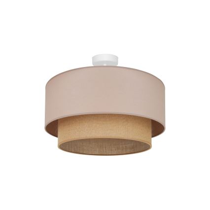 Duolla - Πλαφονιέρα οροφής  BOHO 1xE27/15W/230V διάμετρος 45 cm μπεζ/καφέ