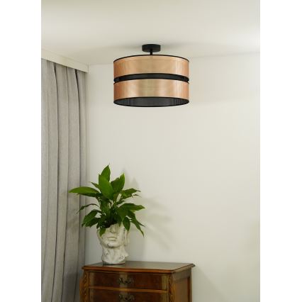 Duolla - Πλαφονιέρα οροφής COPPER SHINY 1xE27/15W/230V διάμετρος 40 cm χαλκός/μαύρο