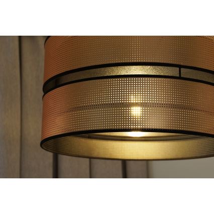 Duolla - Πλαφονιέρα οροφής COPPER SHINY 1xE27/15W/230V διάμετρος 40 cm χαλκός/μαύρο