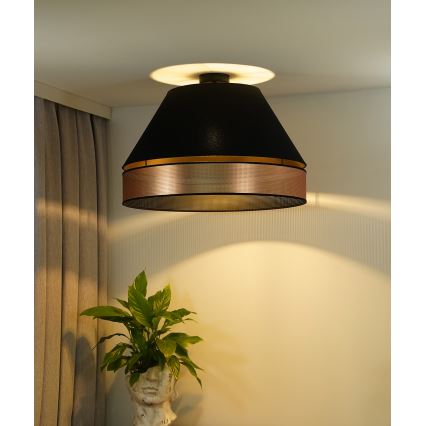 Duolla - Πλαφονιέρα οροφής COPPER SHINY 1xE27/15W/230V διάμετρος 60 cm μαύρο/χαλκός