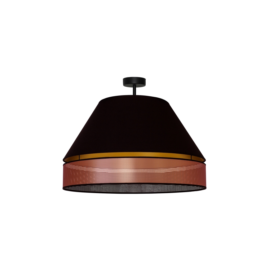 Duolla - Πλαφονιέρα οροφής COPPER SHINY 1xE27/15W/230V διάμετρος 60 cm μαύρο/χαλκός