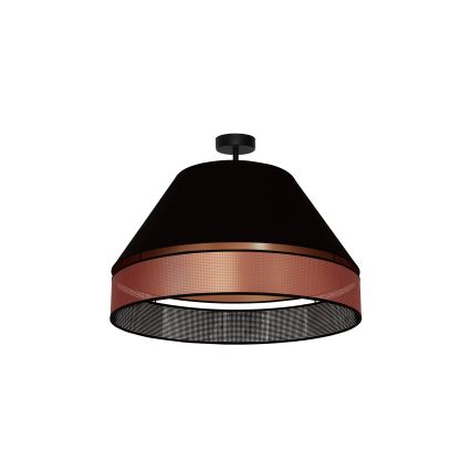 Duolla - Πλαφονιέρα οροφής COPPER SHINY 1xE27/15W/230V διάμετρος 60 cm μαύρο/χαλκός