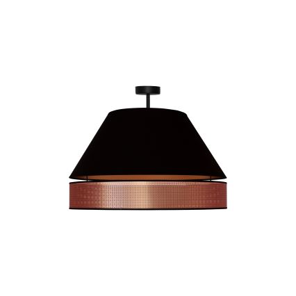 Duolla - Πλαφονιέρα οροφής COPPER SHINY 1xE27/15W/230V διάμετρος 60 cm μαύρο/χαλκός