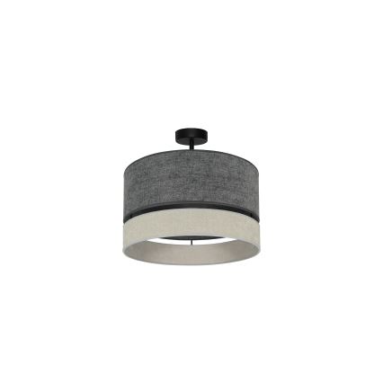 Duolla - Πλαφονιέρα οροφής DOUBLE 1xE27/15W/230V διάμετρος 40 cm γκρι