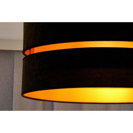Duolla - Πλαφονιέρα οροφής DUO 1xE27/15W/230V διάμετρος 40 cm μαύρο/χρυσό