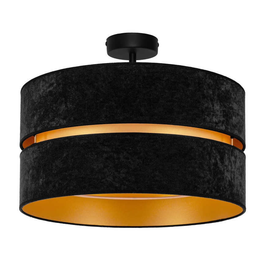 Duolla - Πλαφονιέρα οροφής DUO 1xE27/15W/230V διάμετρος 40 cm μαύρο/χρυσό
