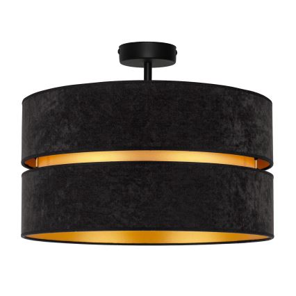 Duolla - Πλαφονιέρα οροφής DUO 1xE27/15W/230V διάμετρος 40 cm μαύρο/χρυσό