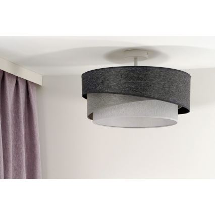 Duolla - Πλαφονιέρα οροφής KOBO 1xE27/15W/230V διάμετρος 45 cm γκρι/λευκό