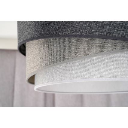 Duolla - Πλαφονιέρα οροφής KOBO 1xE27/15W/230V διάμετρος 45 cm γκρι/λευκό