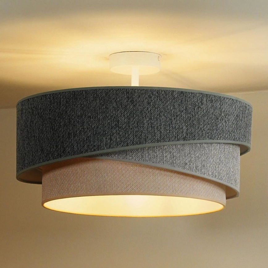 Duolla - Πλαφονιέρα οροφής KOBO ECO RECYCLING 1xE27/15W/230V διάμετρος 45 cm πράσινο/γκρι/κρεμ