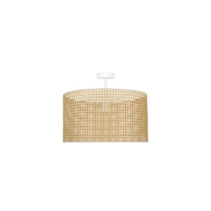 Duolla - Πλαφονιέρα οροφής ROLLER RATTAN 1xE27/15W/230V διάμετρος 45 cm μπεζ