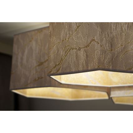 Duolla - Πλαφονιέρα οροφής ROLLER TRIO HEX 3xE27/15W/230V λευκό/χρυσαφί