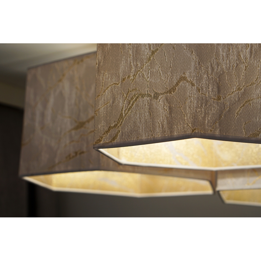 Duolla - Πλαφονιέρα οροφής ROLLER TRIO HEX 3xE27/15W/230V λευκό/χρυσαφί