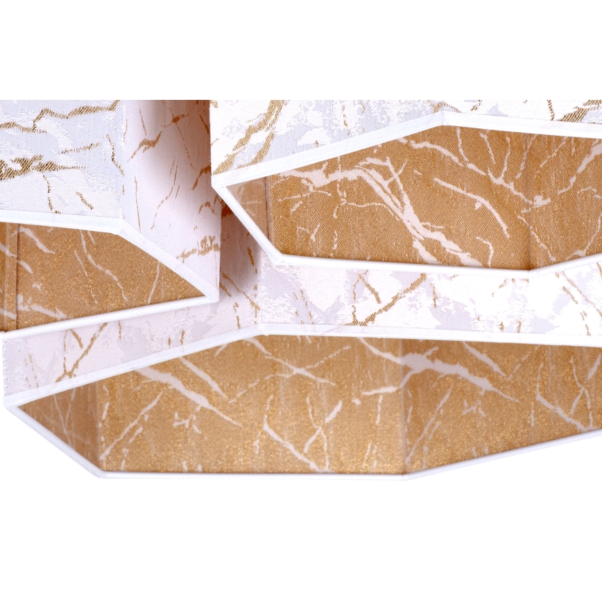 Duolla - Πλαφονιέρα οροφής ROLLER TRIO HEX 3xE27/15W/230V λευκό/χρυσαφί