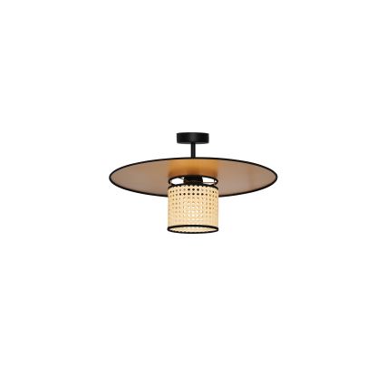 Duolla - Πλαφονιέρα οροφής TOKYO RATTAN 1xE27/15W/230V διάμετρος 50 cm χρυσό/rattan