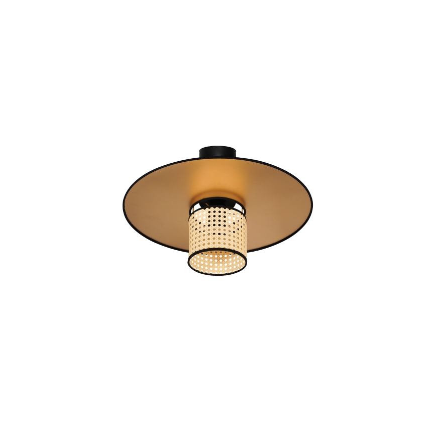 Duolla - Πλαφονιέρα οροφής TOKYO RATTAN 1xE27/15W/230V διάμετρος 50 cm χρυσό/rattan