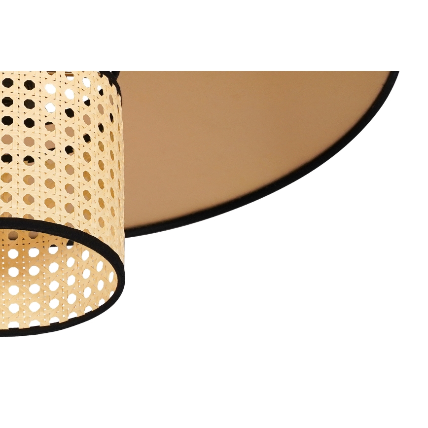 Duolla - Πλαφονιέρα οροφής TOKYO RATTAN 1xE27/15W/230V διάμετρος 50 cm χρυσό/rattan