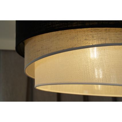 Duolla - Πλαφονιέρα οροφής TRIO 1xE27/15W/230V διάμετρος 45 cm μαύρο/γκρι/λευκό
