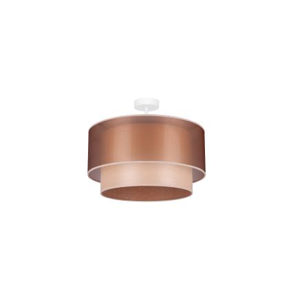 Duolla - Πλαφονιέρα οροφής WOOD BOHO 1xE27/15W/230V διάμετρος 45 cm χαλκός/μπεζ