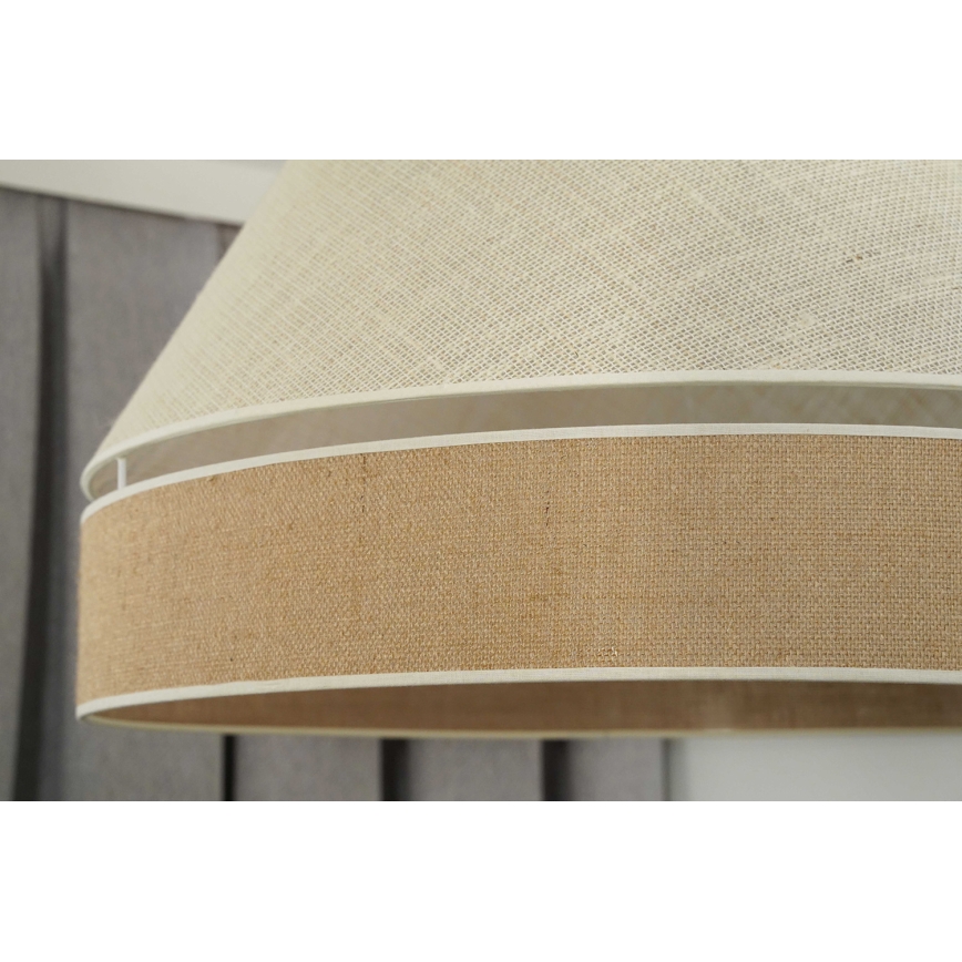 Duolla - Πλαφονιέρα οροφής YUTE AVIGNON 1xE27/15W/230V διάμετρος 60 cm γκρι/καφέ