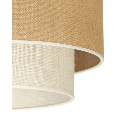 Duolla - Πλαφονιέρα οροφής YUTE BOHO 1xE27/15W/230V διάμετρος 45 cm καφέ/κρεμ